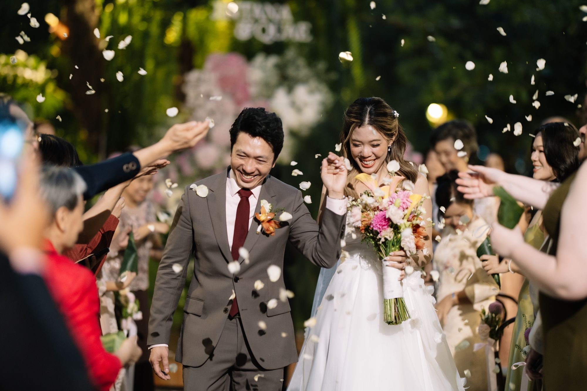 J and Q on their wedding day