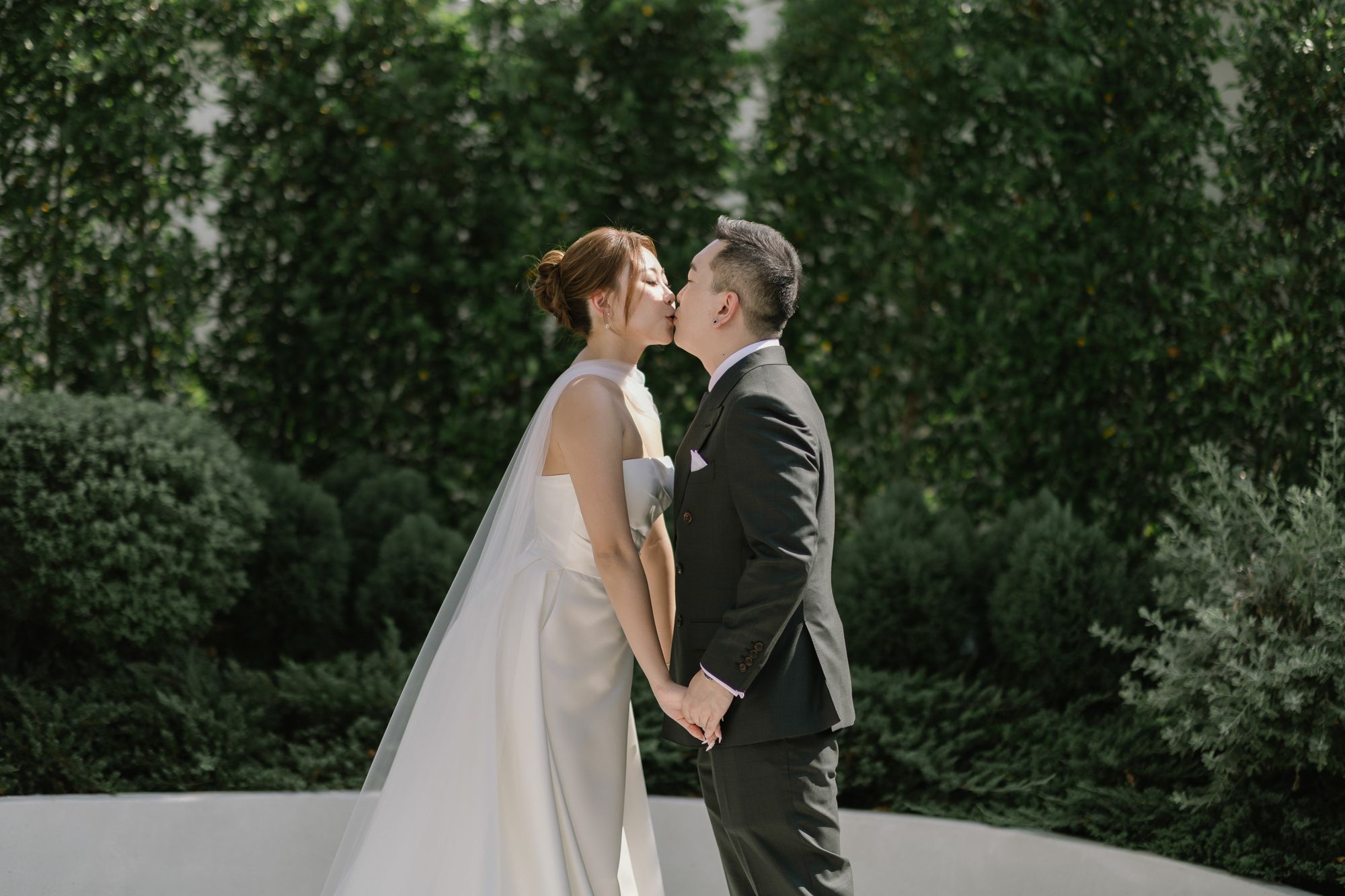 K and C on their wedding day