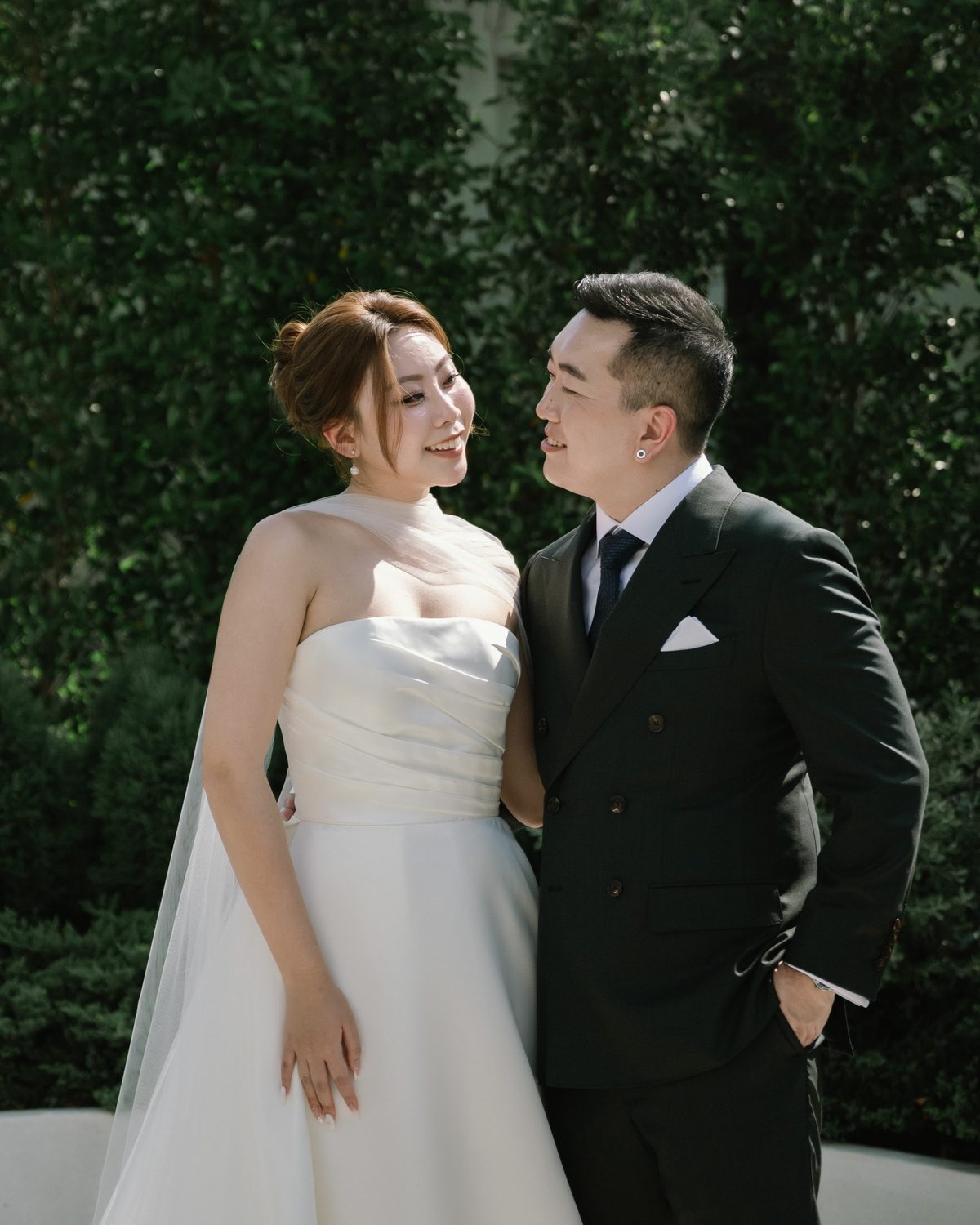 K and C on their wedding day