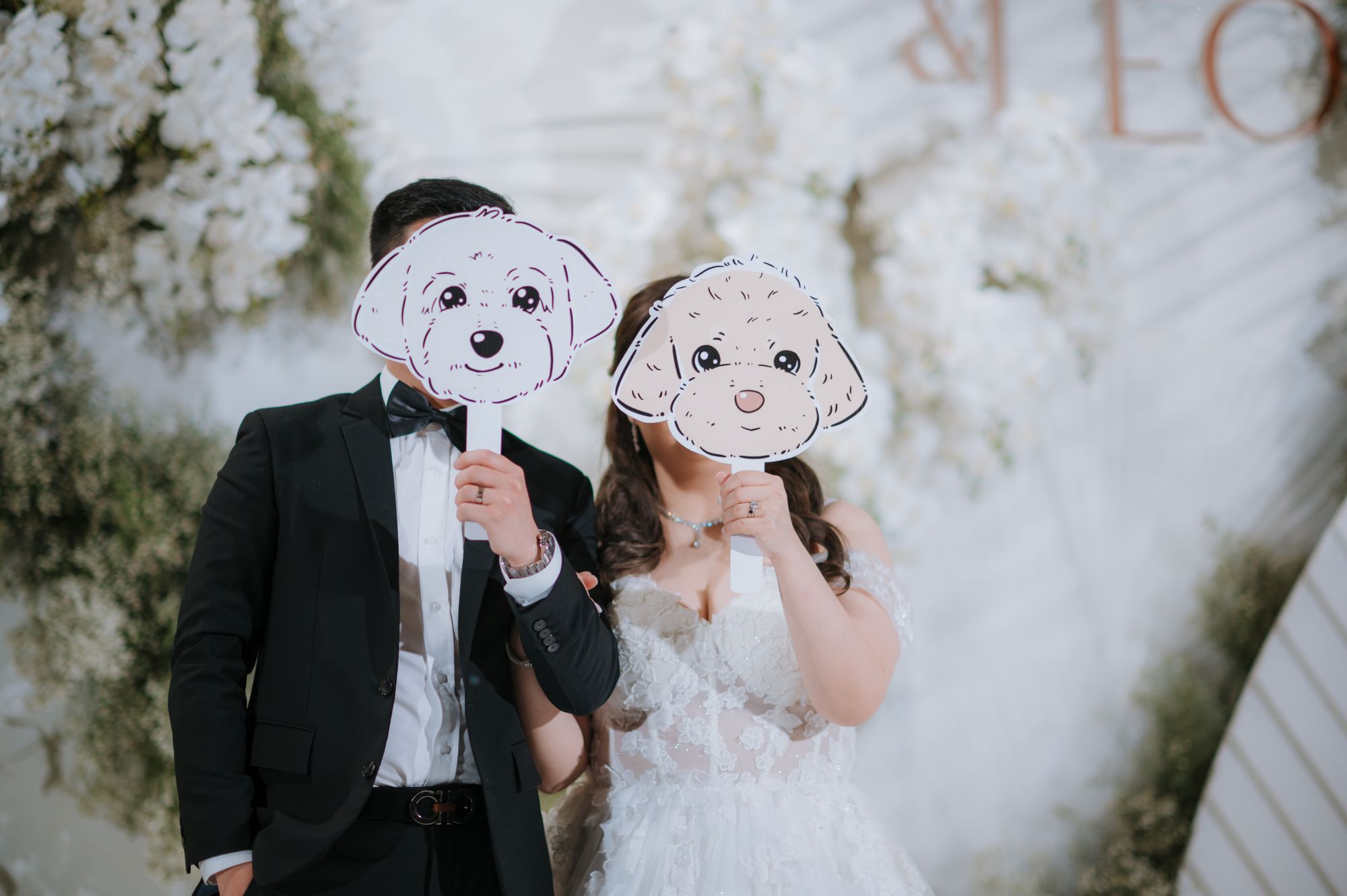 N and L on their wedding day