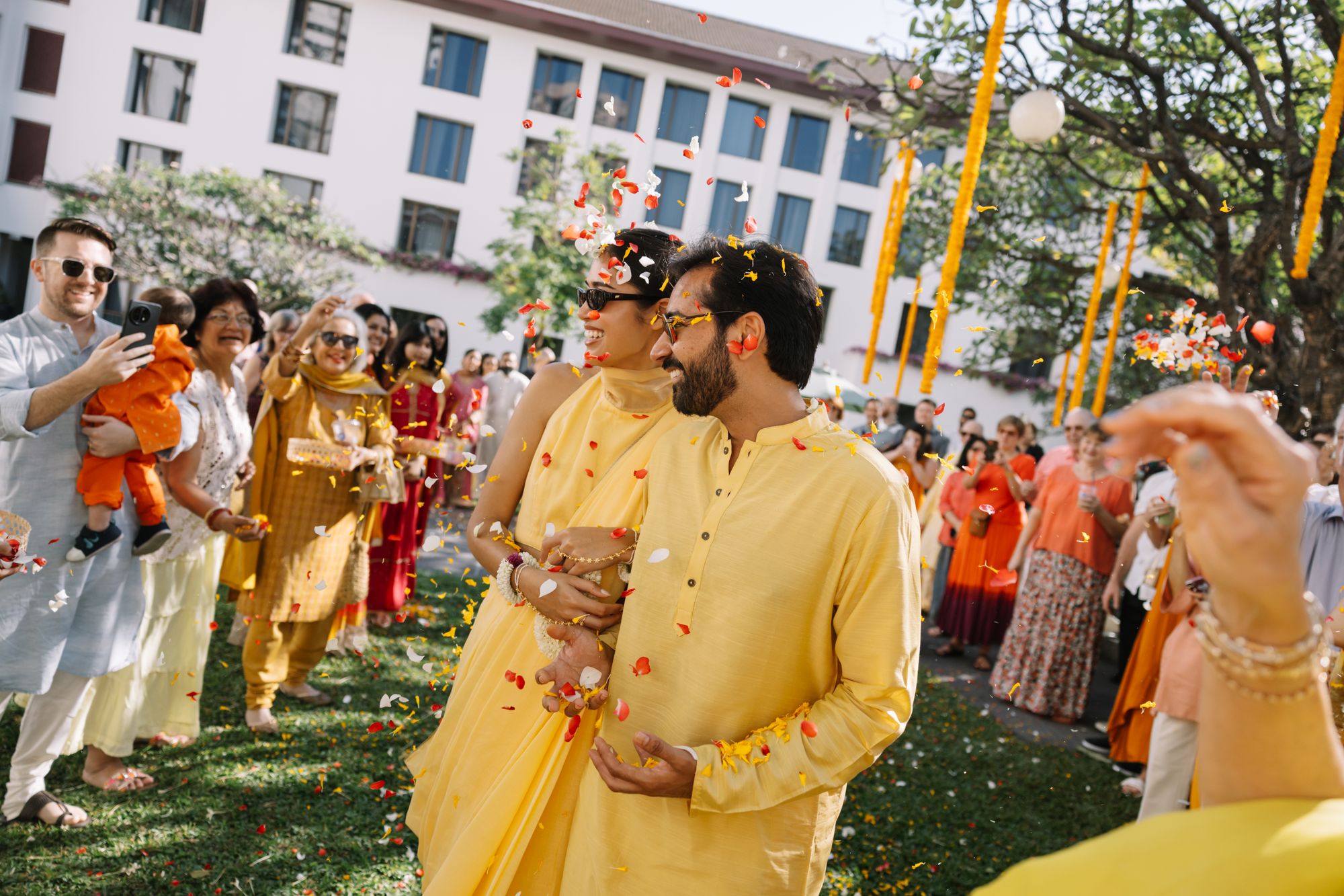 S and V on their wedding day