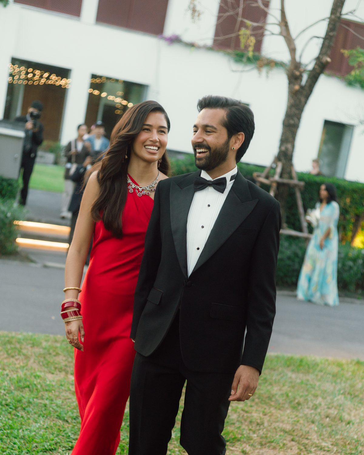 S and V on their wedding day